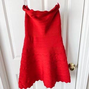 Soodee Strapless Red Dress